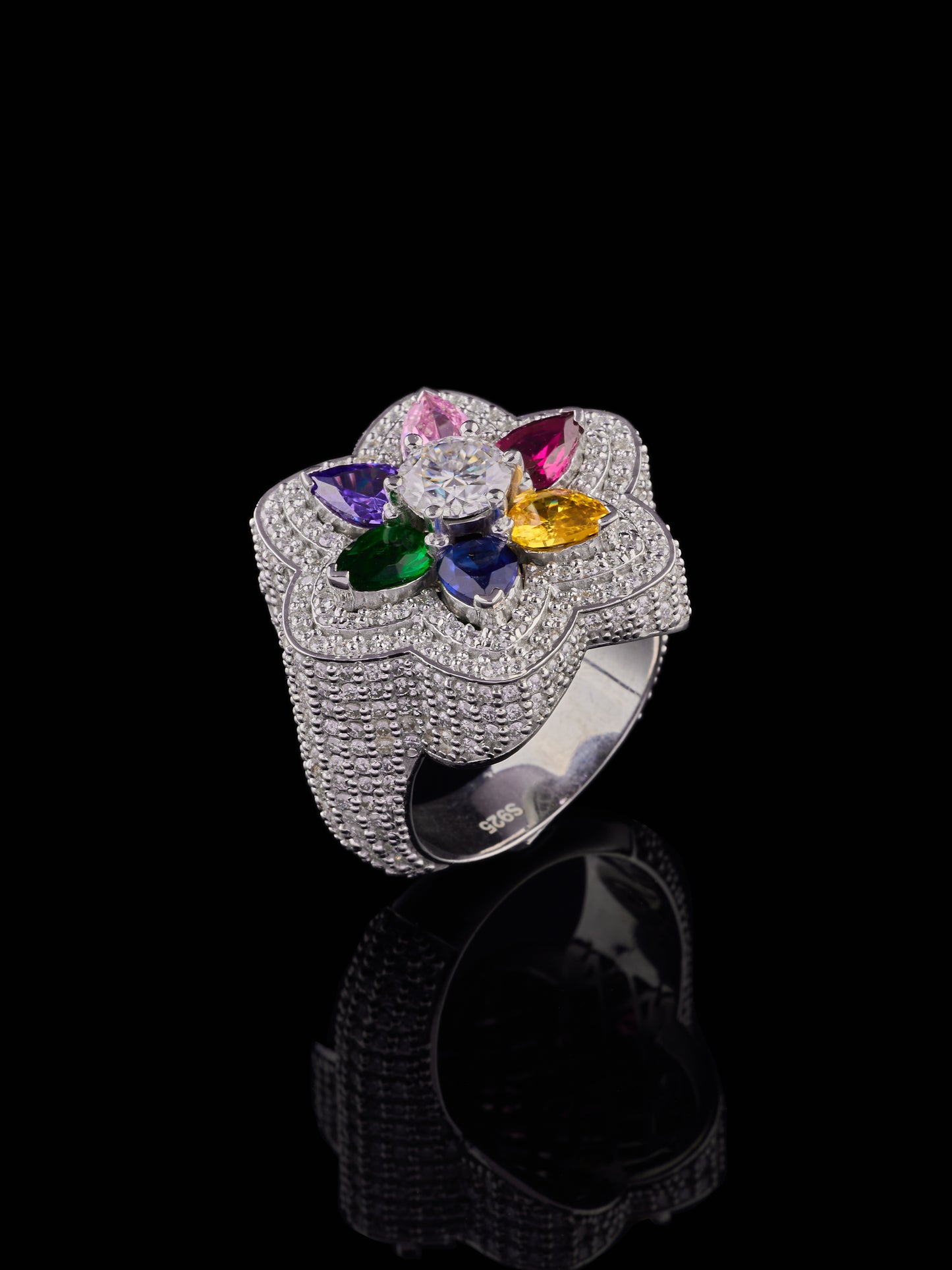 Diamond Flower Ring